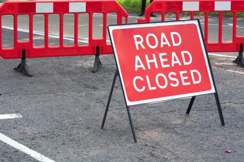 Road closure at Artlebeck Bridge on Brookhouse Road